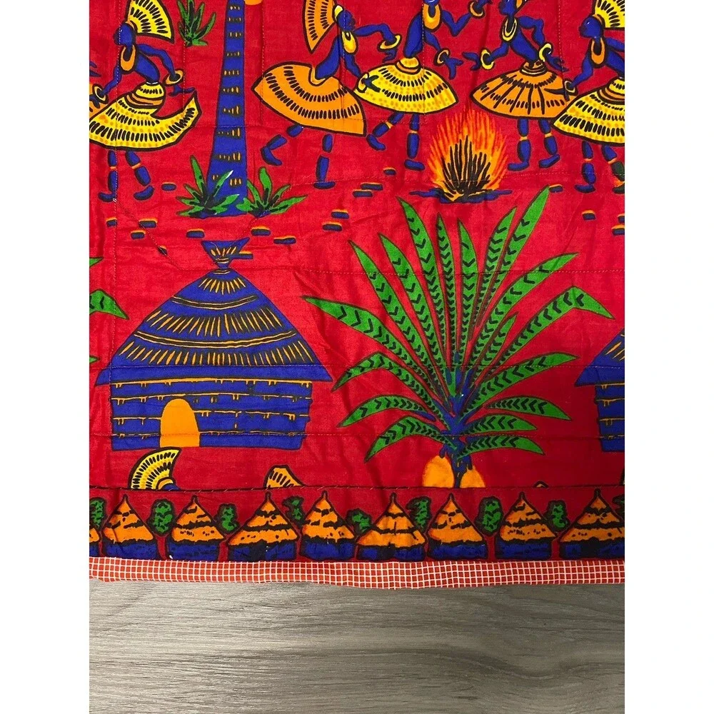 House Design Patchwork Quilt Lap Blanket Wall Hanging 42” x  36.5”
